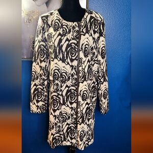 Adrianna Papell Floral Jacquard Coat